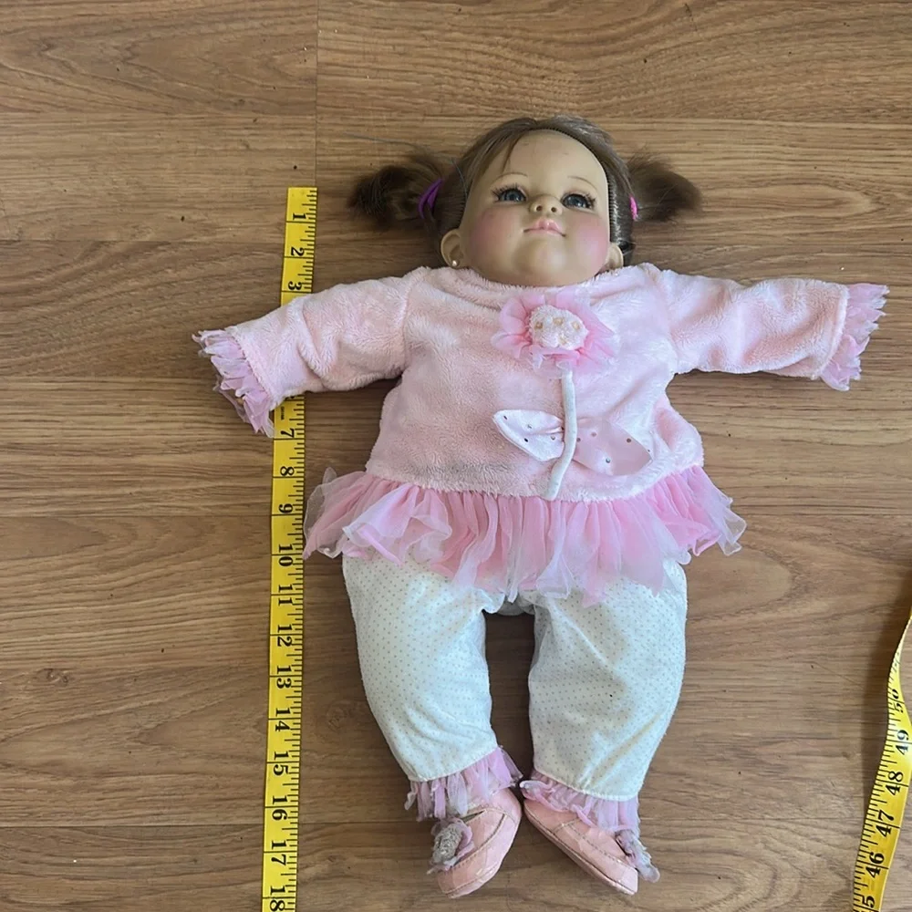 Vintage 2003 Candy Geli Soft Pink Plush Body Doll with White Pants